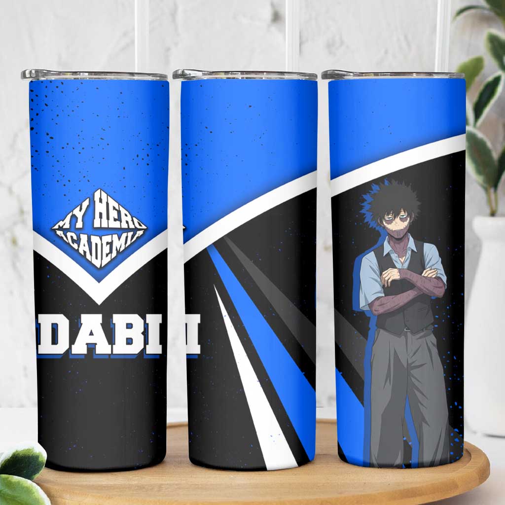 Dabi My Hero Academia Skinny Tumbler Anime Grunge Splatter Graphic Style