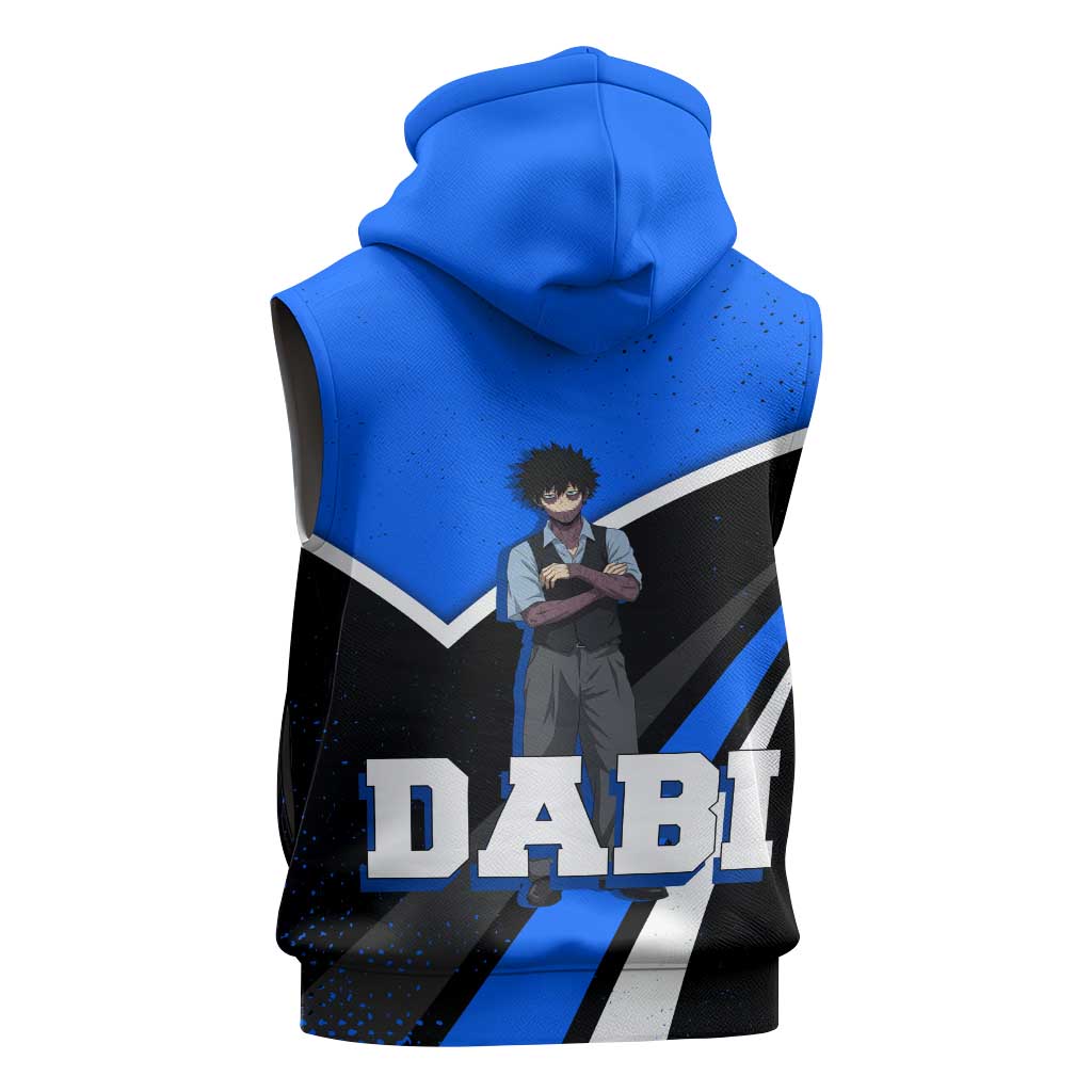 Dabi My Hero Academia Sleeveless Hoodie Anime Grunge Splatter Graphic Style