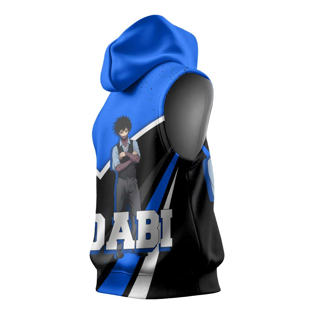 Dabi My Hero Academia Sleeveless Hoodie Anime Grunge Splatter Graphic Style