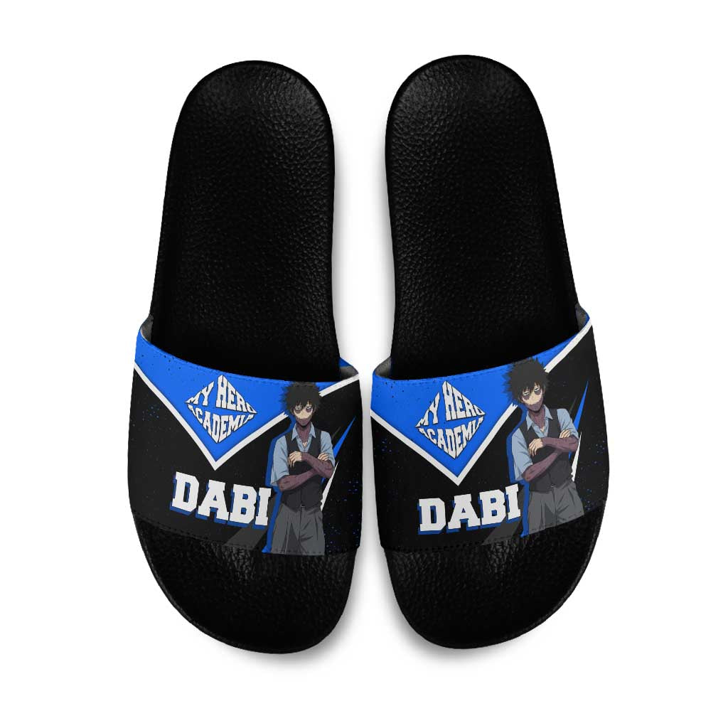 Dabi My Hero Academia Slide Sandals Anime Grunge Splatter Graphic Style