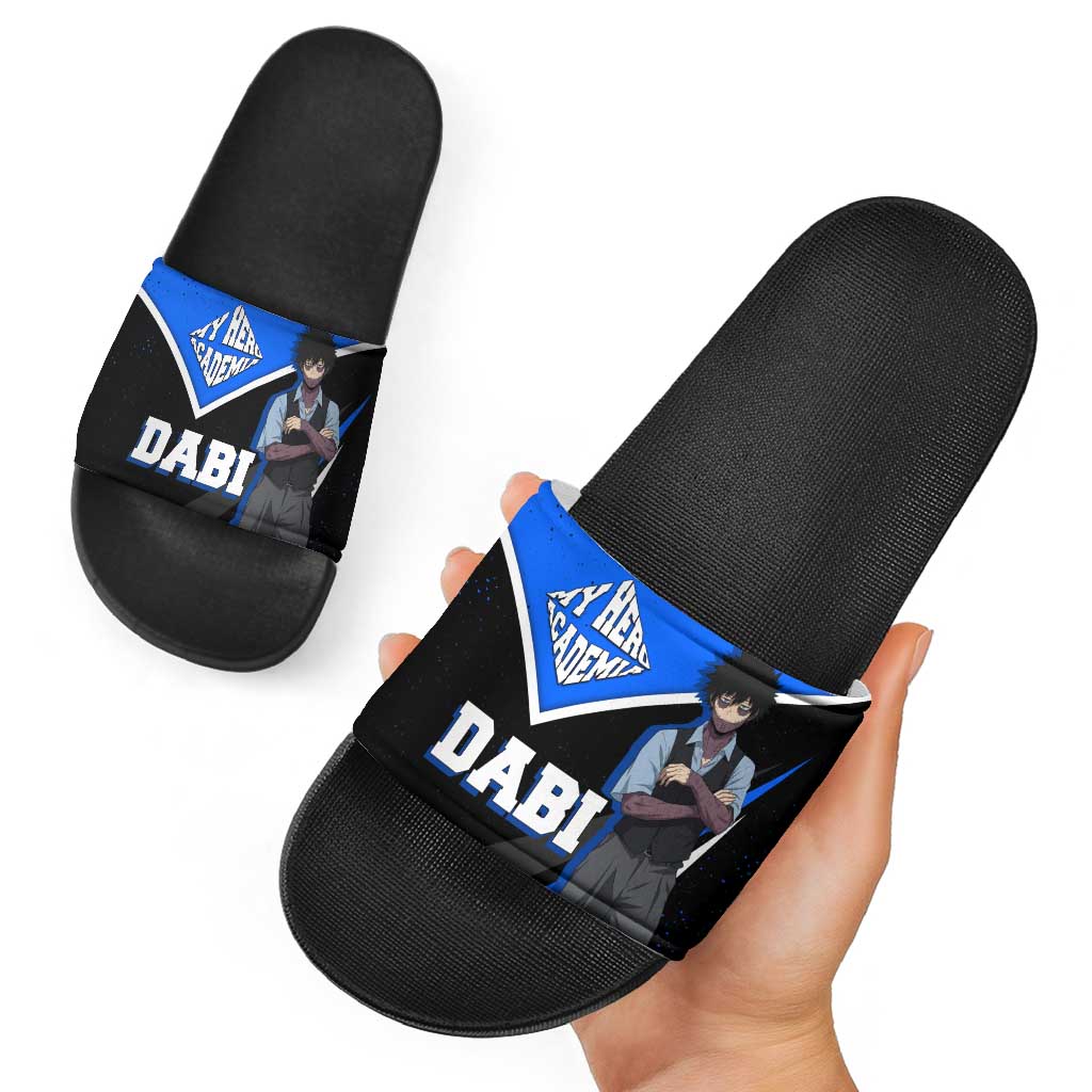 Dabi My Hero Academia Slide Sandals Anime Grunge Splatter Graphic Style