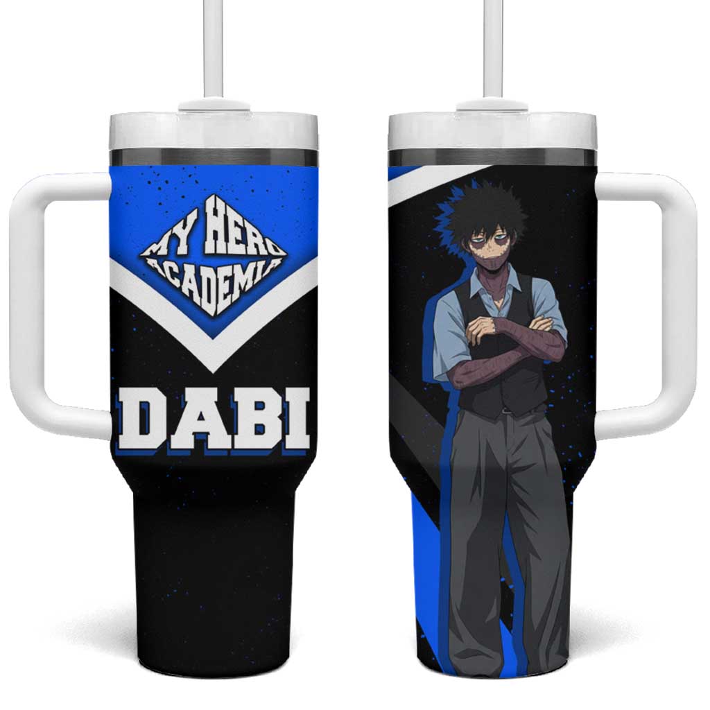 Dabi My Hero Academia Tumbler With Handle Anime Grunge Splatter Graphic Style