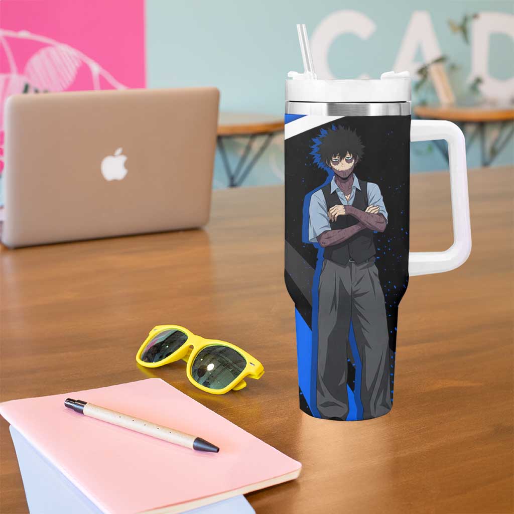 Dabi My Hero Academia Tumbler With Handle Anime Grunge Splatter Graphic Style