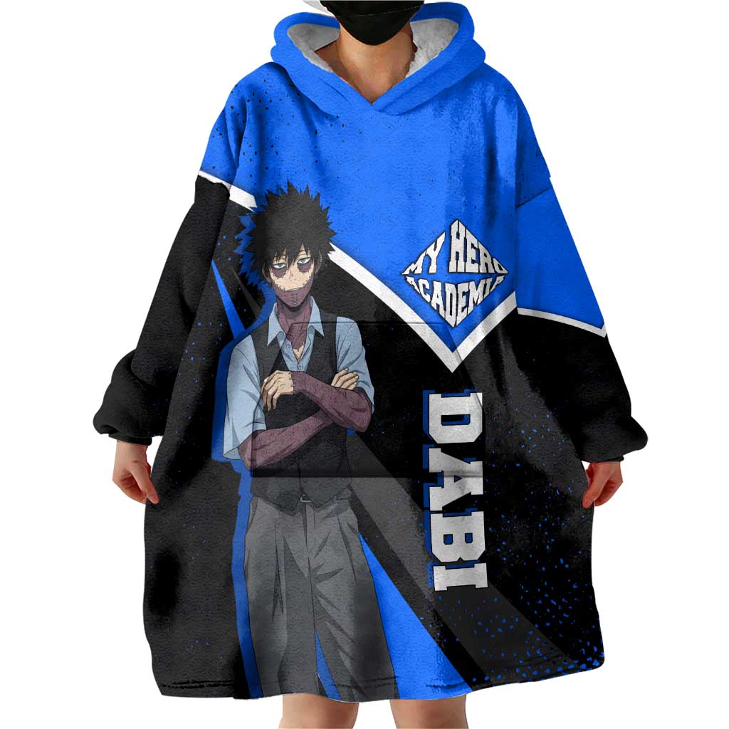 Dabi My Hero Academia Wearable Blanket Hoodie Anime Grunge Splatter Graphic Style