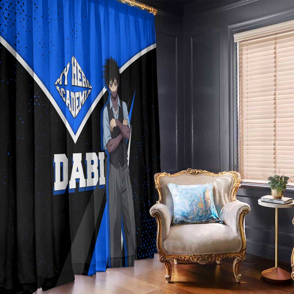 Dabi My Hero Academia Window Curtain Anime Grunge Splatter Graphic Style