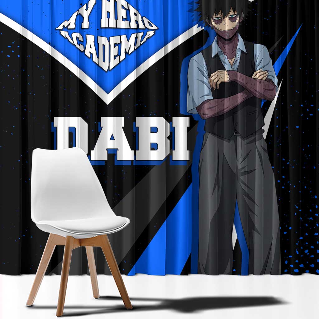 Dabi My Hero Academia Window Curtain Anime Grunge Splatter Graphic Style