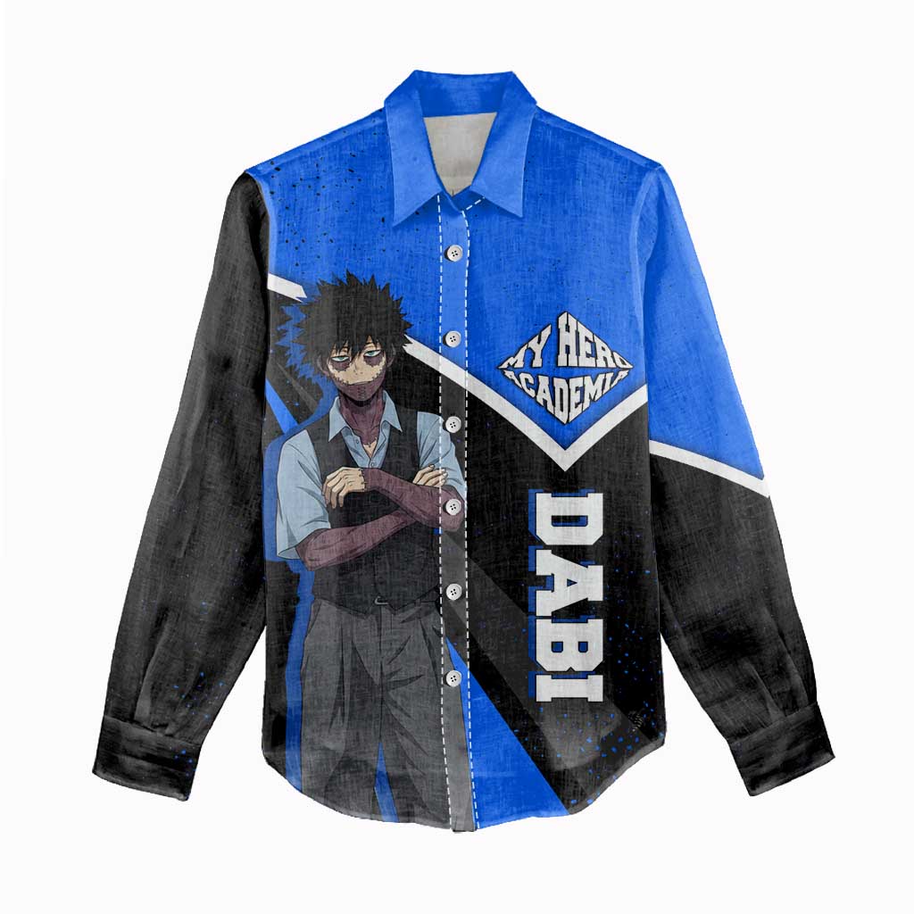 Dabi My Hero Academia Women Casual Shirt Anime Grunge Splatter Graphic Style