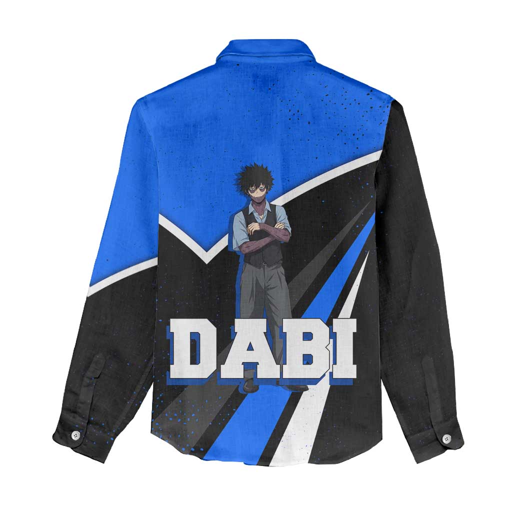 Dabi My Hero Academia Women Casual Shirt Anime Grunge Splatter Graphic Style
