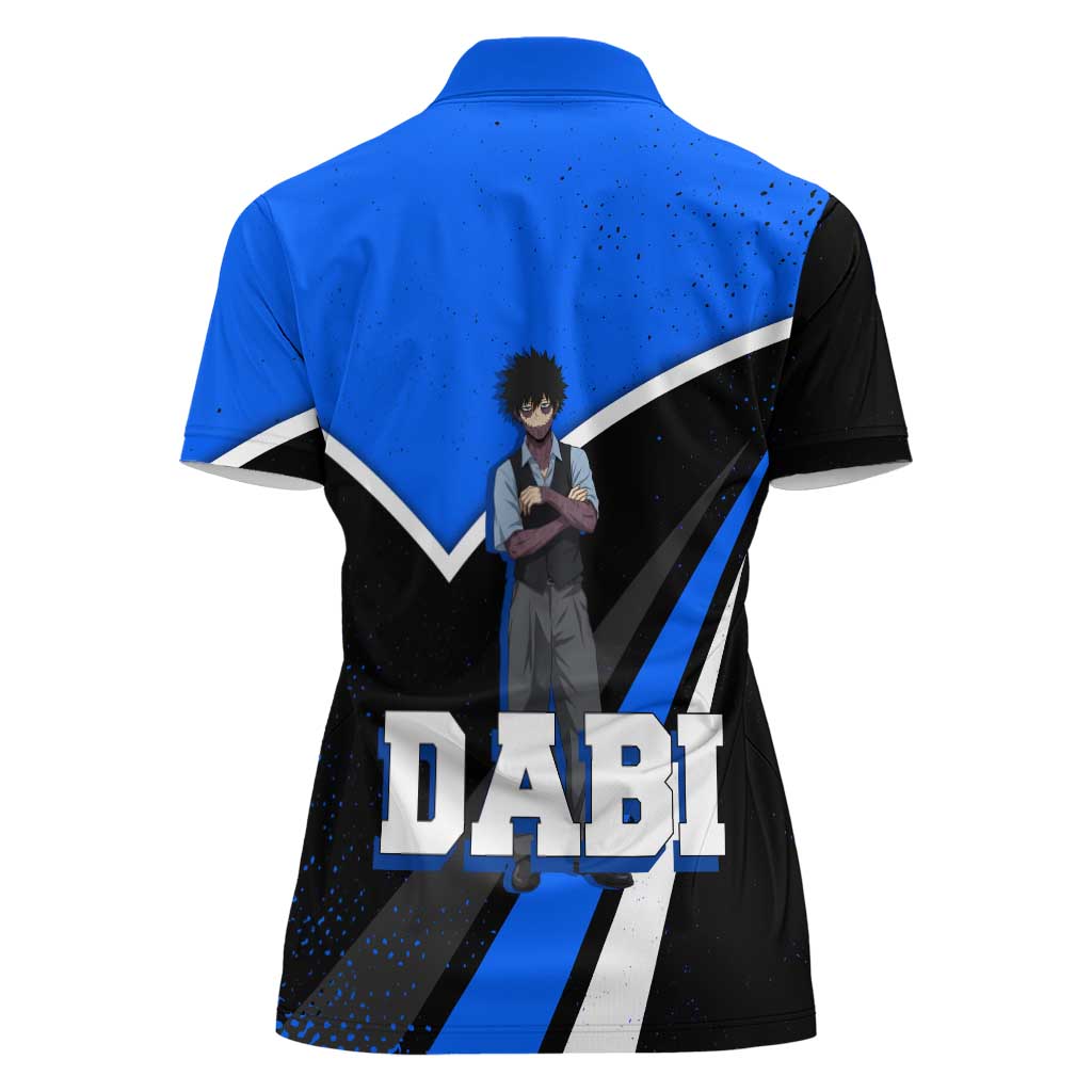 Dabi My Hero Academia Women Polo Shirt Anime Grunge Splatter Graphic Style