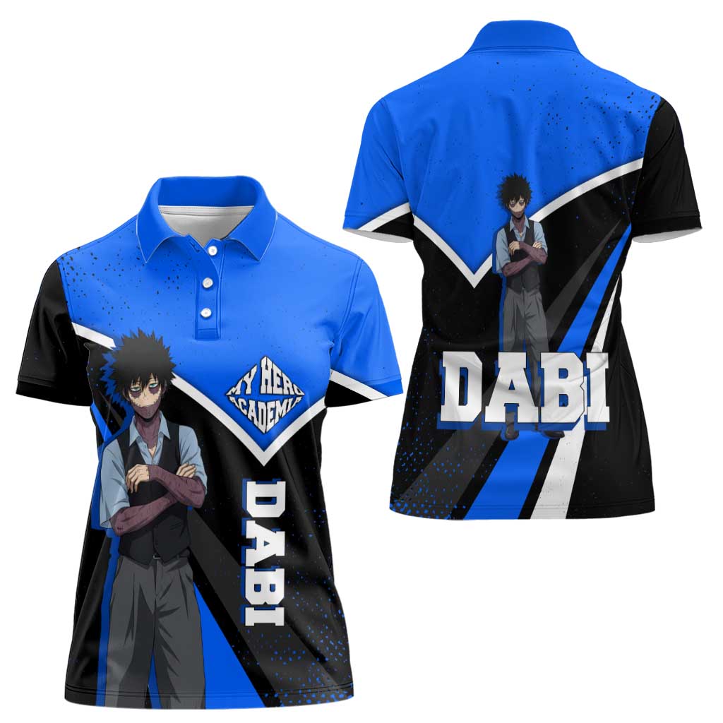 Dabi My Hero Academia Women Polo Shirt Anime Grunge Splatter Graphic Style