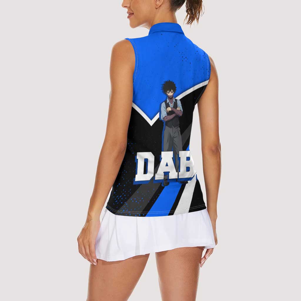 Dabi My Hero Academia Women Sleeveless Polo Shirt Anime Grunge Splatter Graphic Style