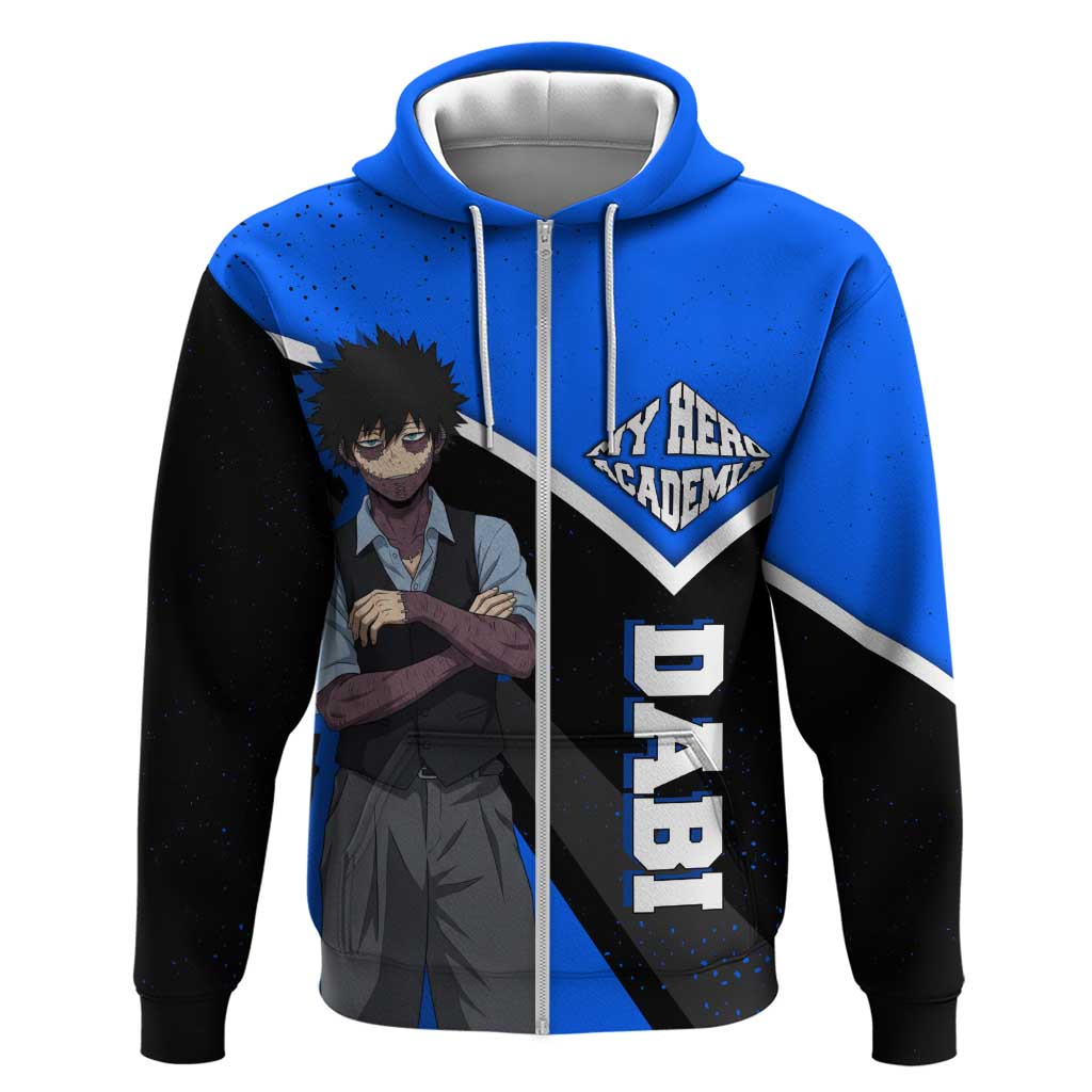 Dabi My Hero Academia Zip Hoodie Anime Grunge Splatter Graphic Style