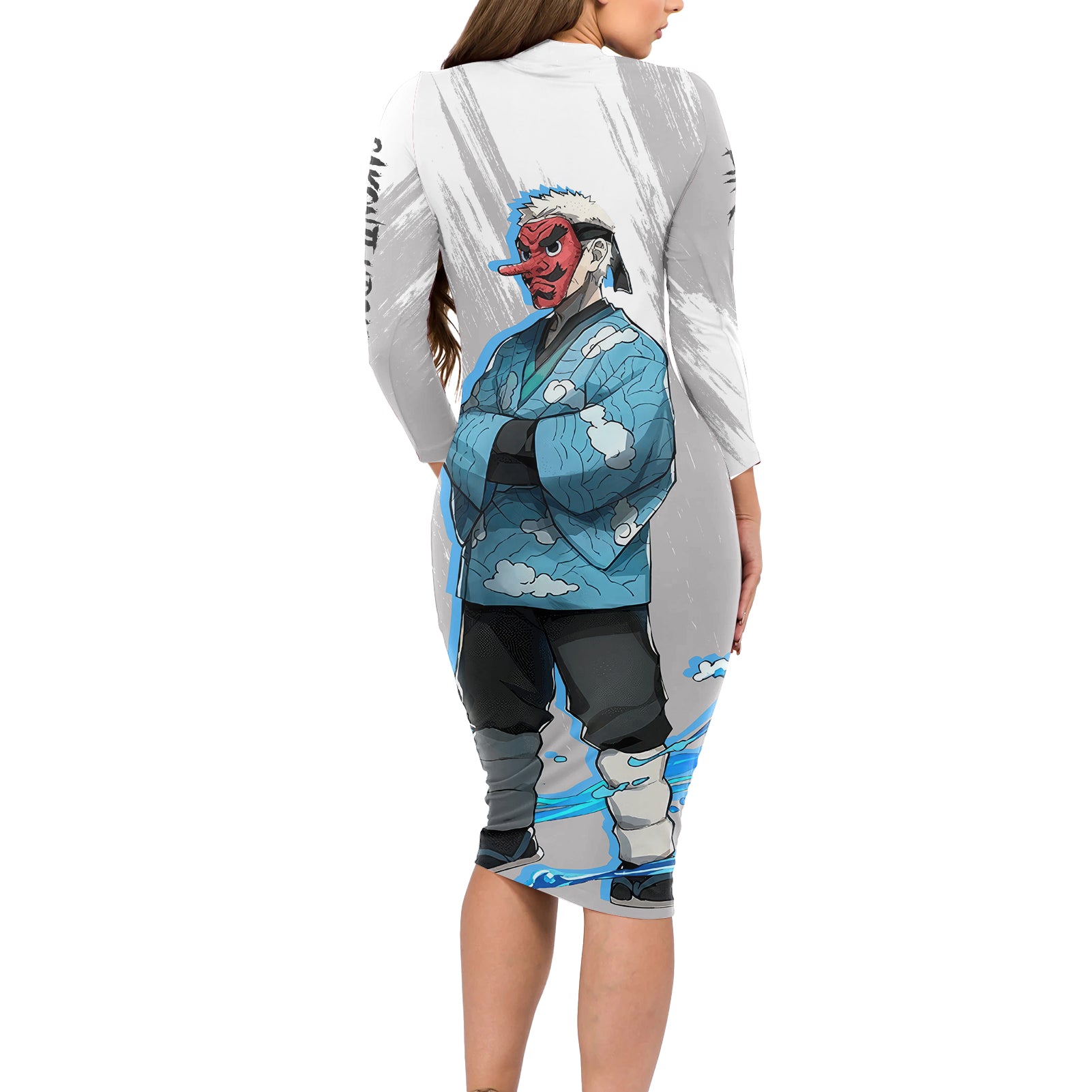 Sakonji Urokodaki Long Sleeve Bodycon Dress Demon Slayer