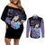 Hinata Hyuga Couples Matching Off Shoulder Short Dress and Long Sleeve Button Shirt Naruto