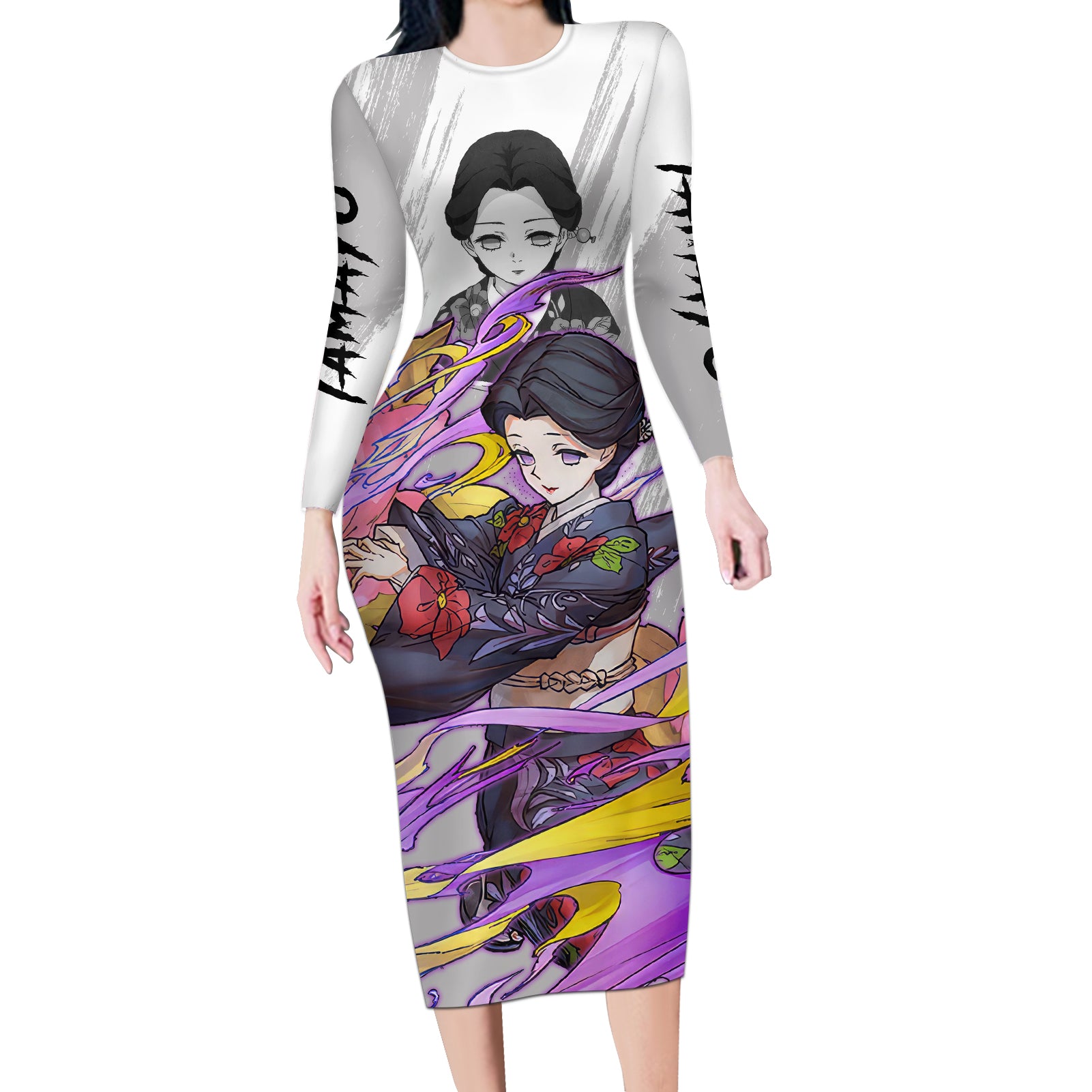 Tamayo - Anime Long Sleeve Bodycon Dress Naruto