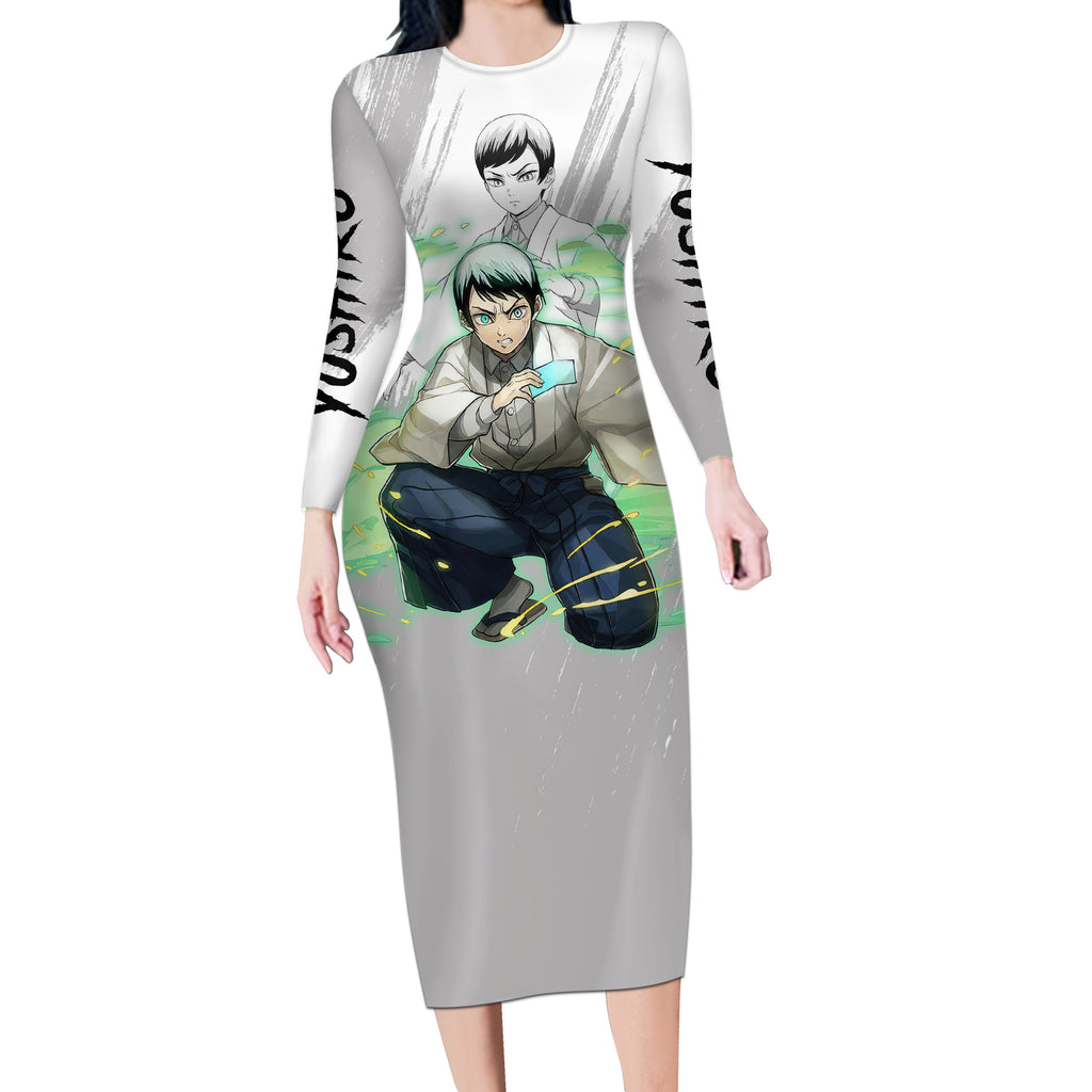 Yushiro Long Sleeve Bodycon Dress Demon Slayer