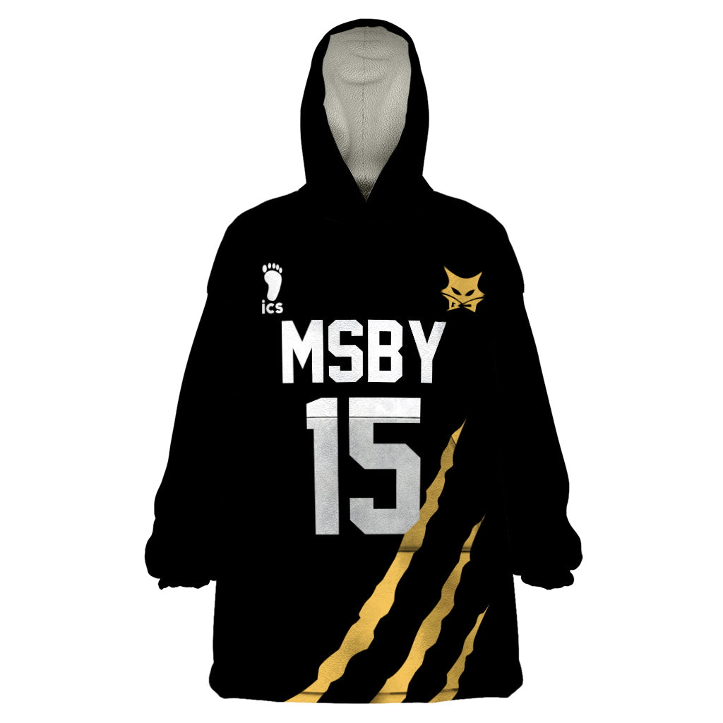 MSBY Kiyoomi Sakusa Wearable Blanket Hoodie Number 15 Anime