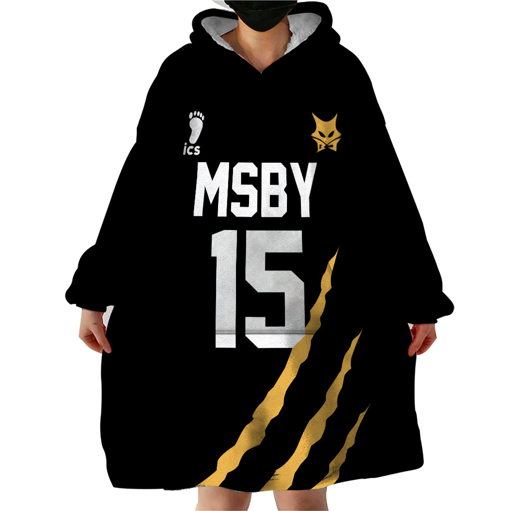 MSBY Kiyoomi Sakusa Wearable Blanket Hoodie Number 15 Anime
