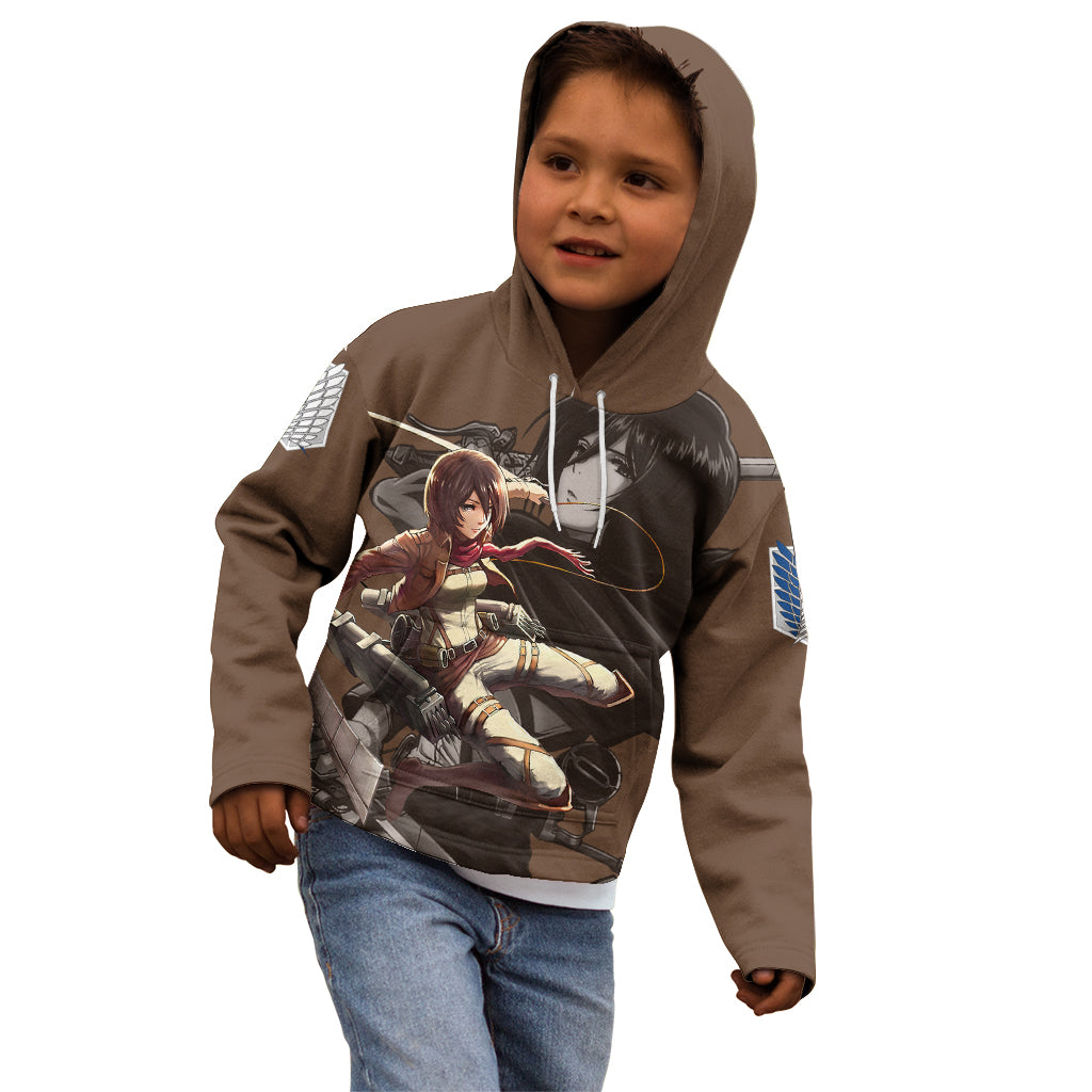 Mikasa Ackerman Kid Hoodie Attack On Tittan