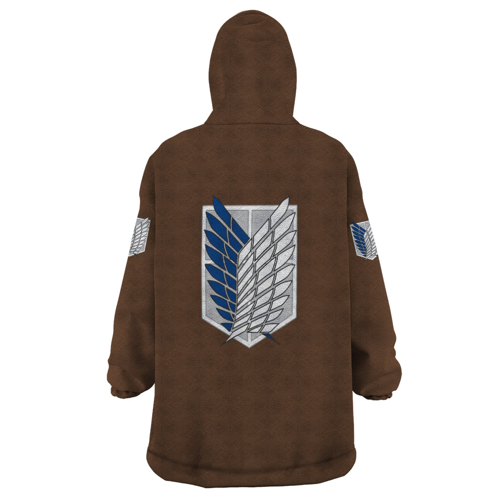 Mikasa Ackerman Wearable Blanket Hoodie Attack On Tittan