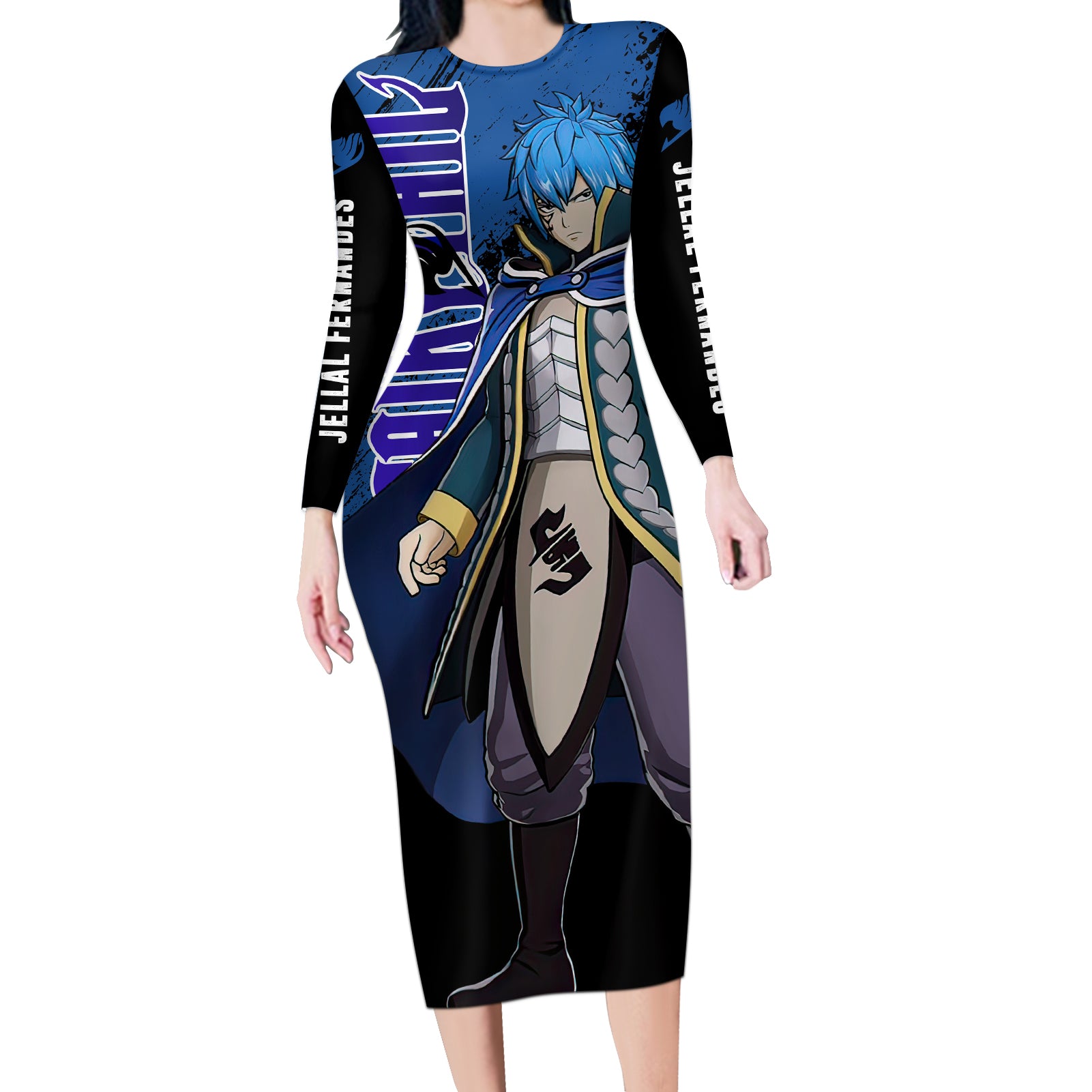 Jellal Fernandes Long Sleeve Bodycon Dress Fairy Tail