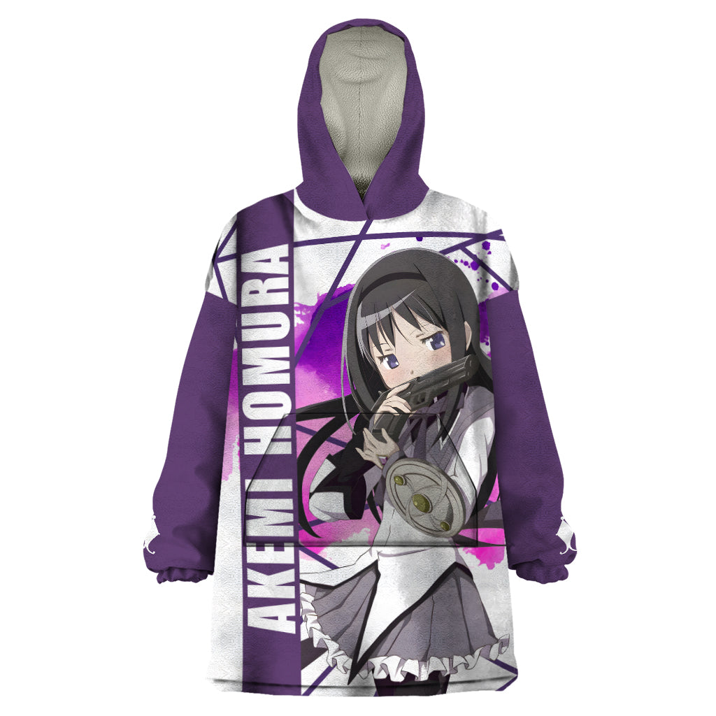 Puella Magi Madoka Magica Wearable Blanket Hoodie Akemi Homura