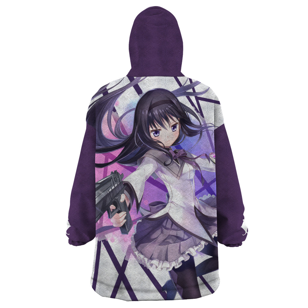 Puella Magi Madoka Magica Wearable Blanket Hoodie Akemi Homura