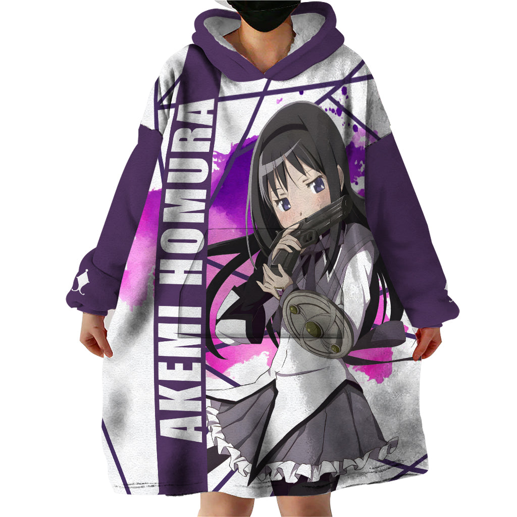 Puella Magi Madoka Magica Wearable Blanket Hoodie Akemi Homura