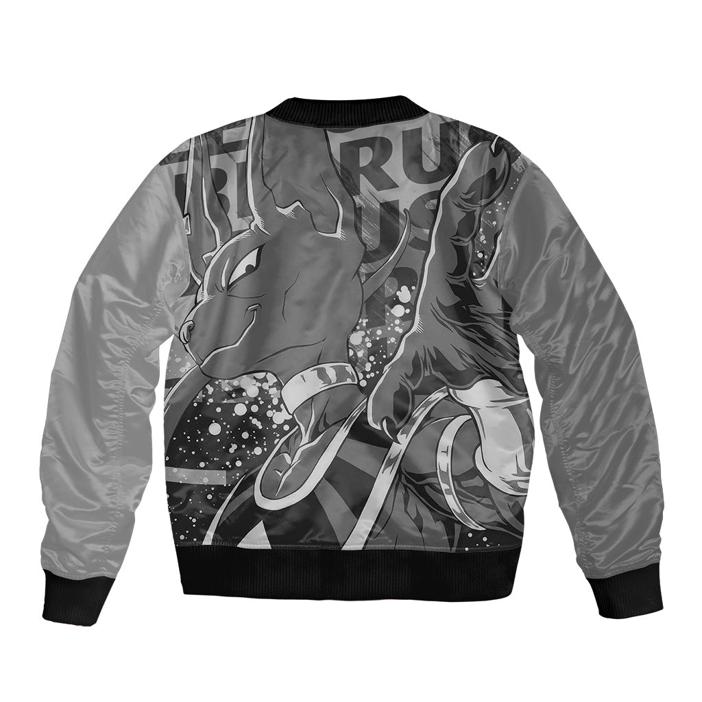 Beerus Dragon Ball Bomber Jacket Anime Mix Text Pattern Abstract Style