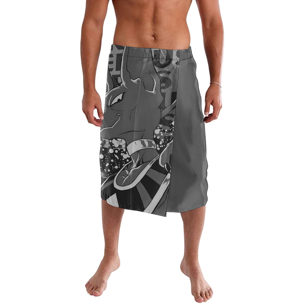 Beerus Dragon Ball Lavalava Anime Mix Text Pattern Abstract Style