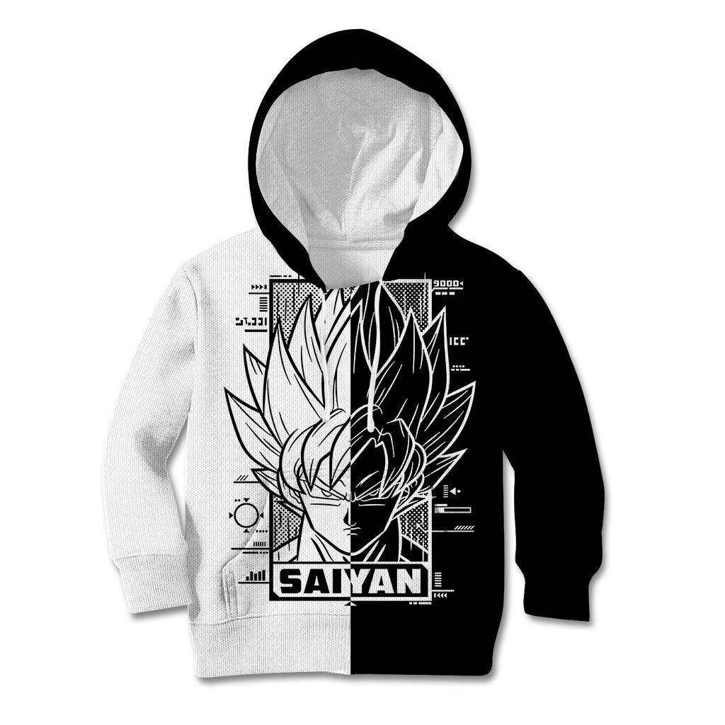 Goku Dragon Ball Black And White Abstract Kid Hoodie Anime Style