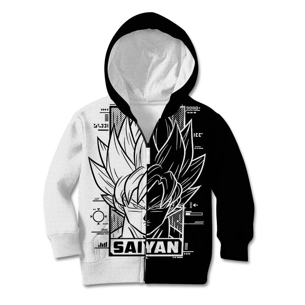 Goku Dragon Ball Black And White Abstract Kid Hoodie Anime Style