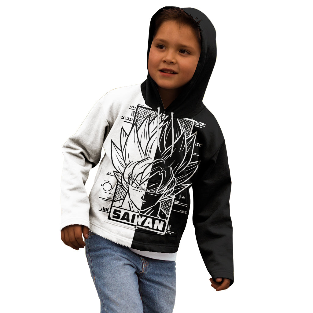 Goku Dragon Ball Black And White Abstract Kid Hoodie Anime Style