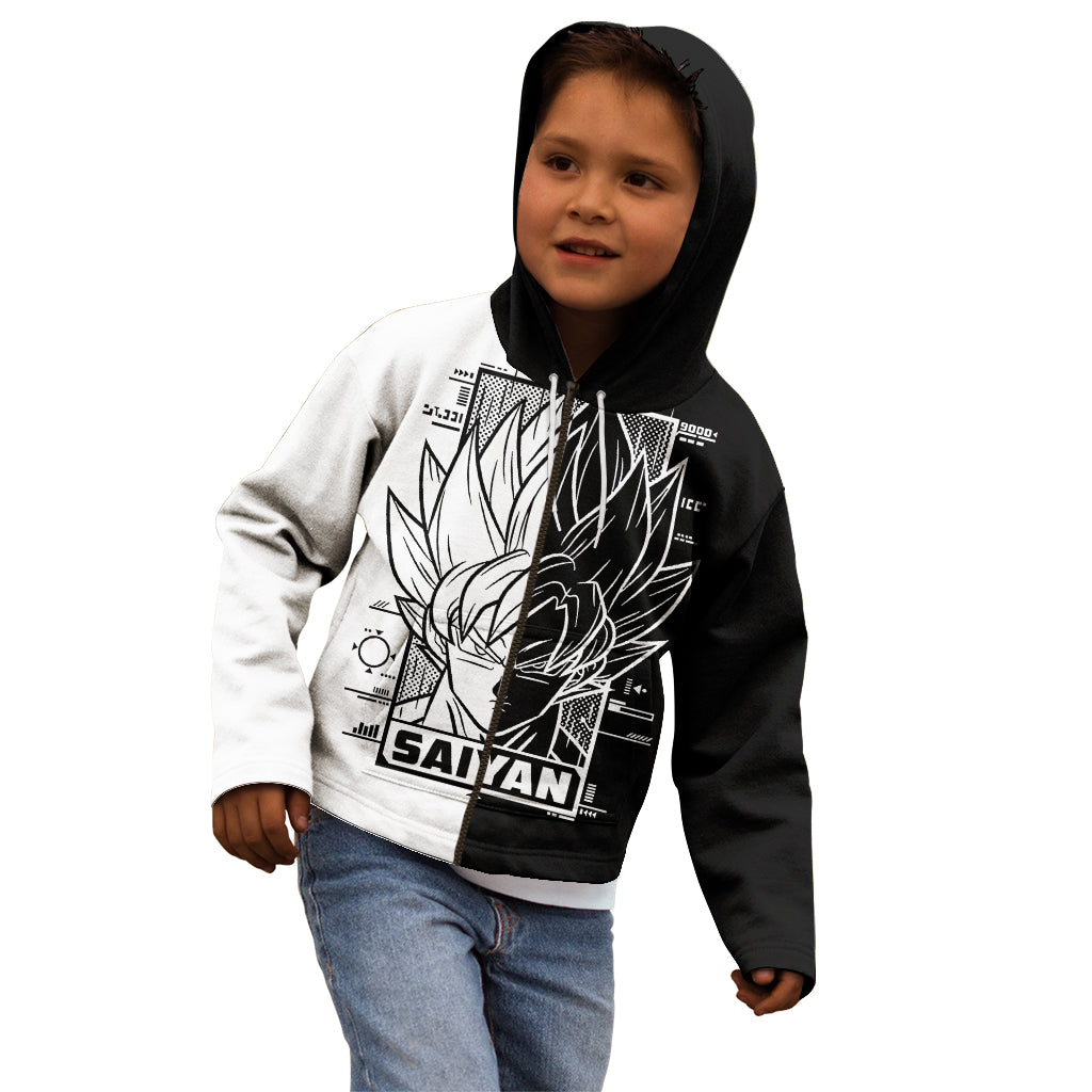 Goku Dragon Ball Black And White Abstract Kid Hoodie Anime Style