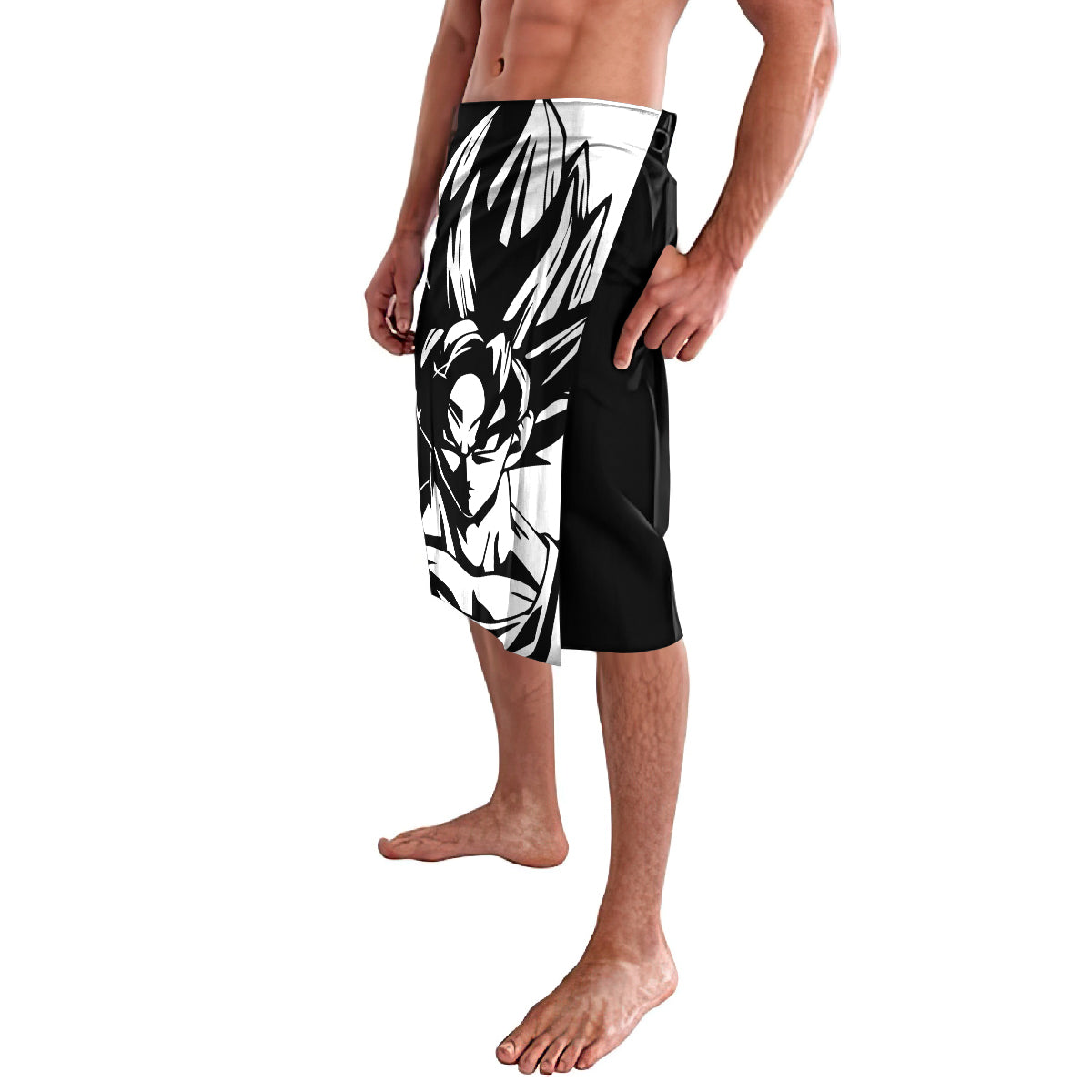Goku Dragon Ball Black And White Abstract Lavalava Anime Style