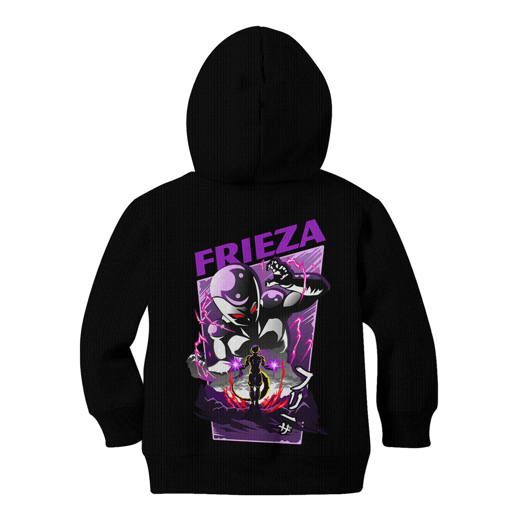 Frieza Dragon Ball Kid Hoodie Anime Mix Text Pattern Abstract Style