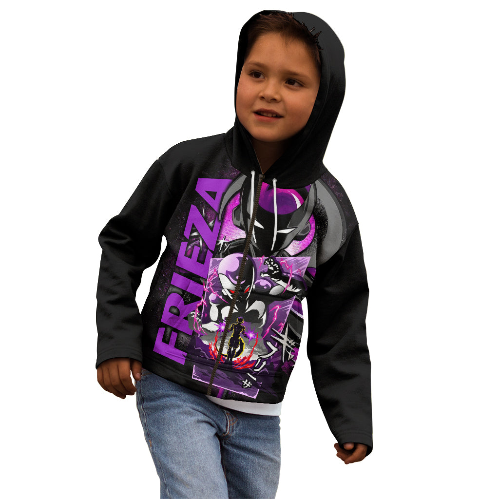 Frieza Dragon Ball Kid Hoodie Anime Mix Text Pattern Abstract Style