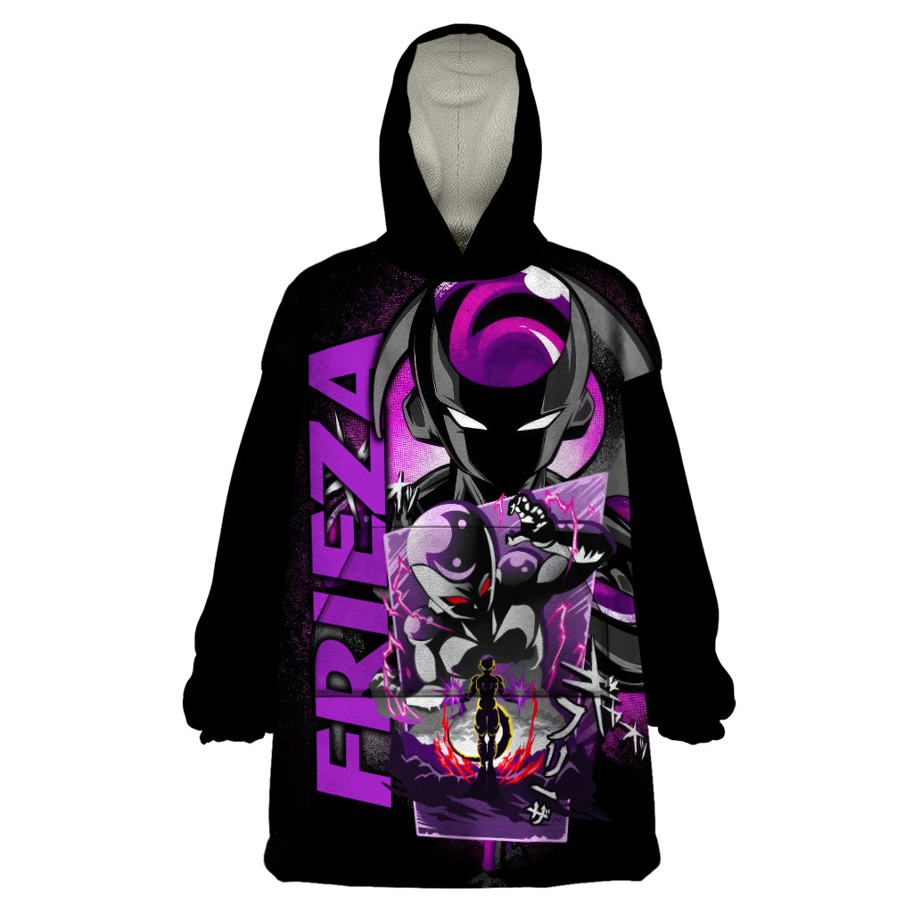 Frieza Dragon Ball Wearable Blanket Hoodie Anime Mix Text Pattern Abstract Style