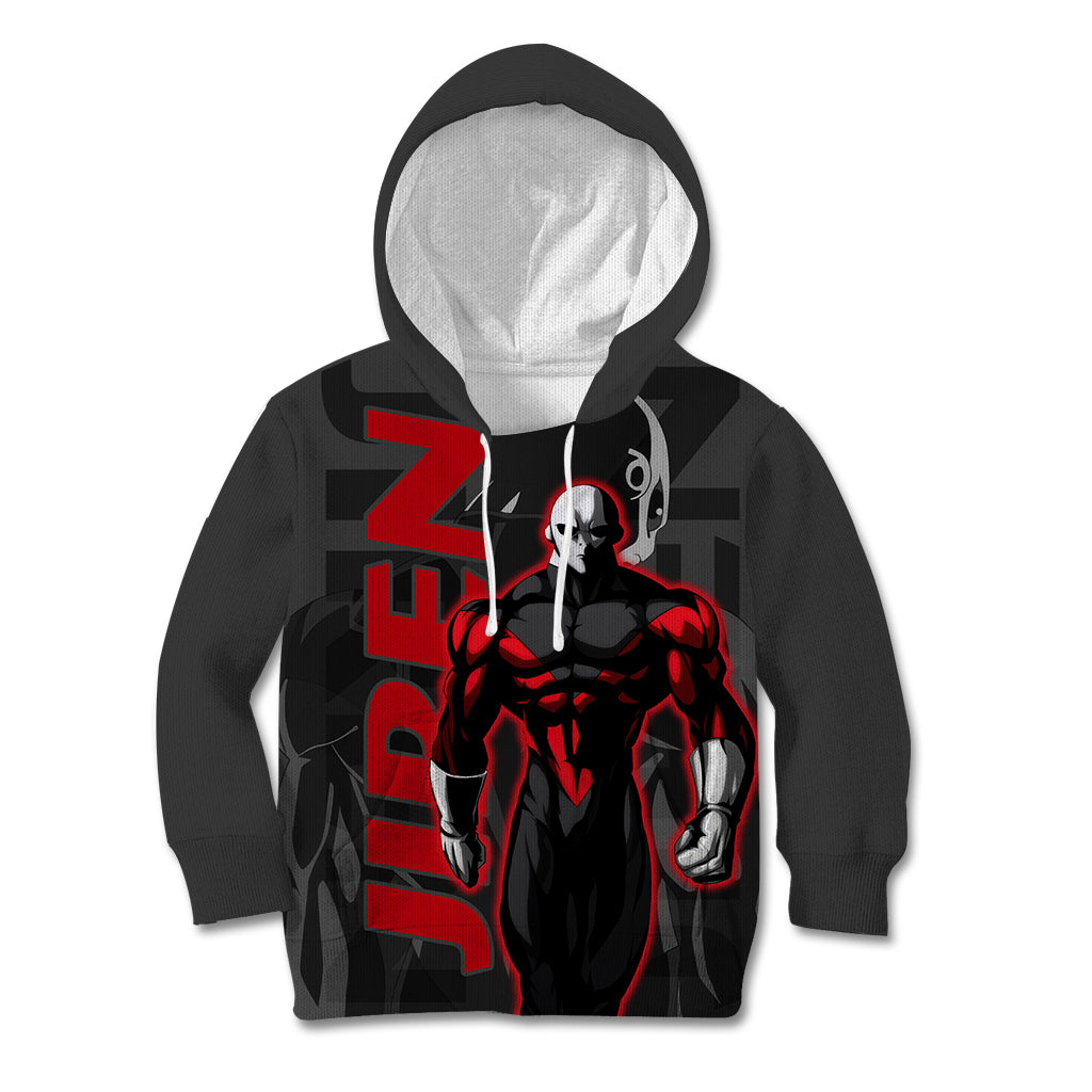 Jiren Dragon Ball Kid Hoodie Anime Mix Text Pattern Abstract Style