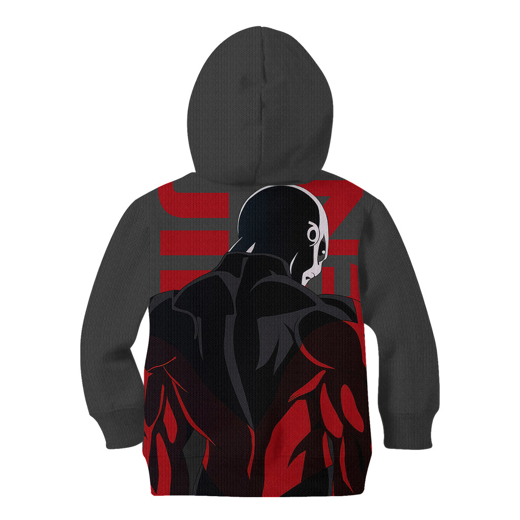 Jiren Dragon Ball Kid Hoodie Anime Mix Text Pattern Abstract Style