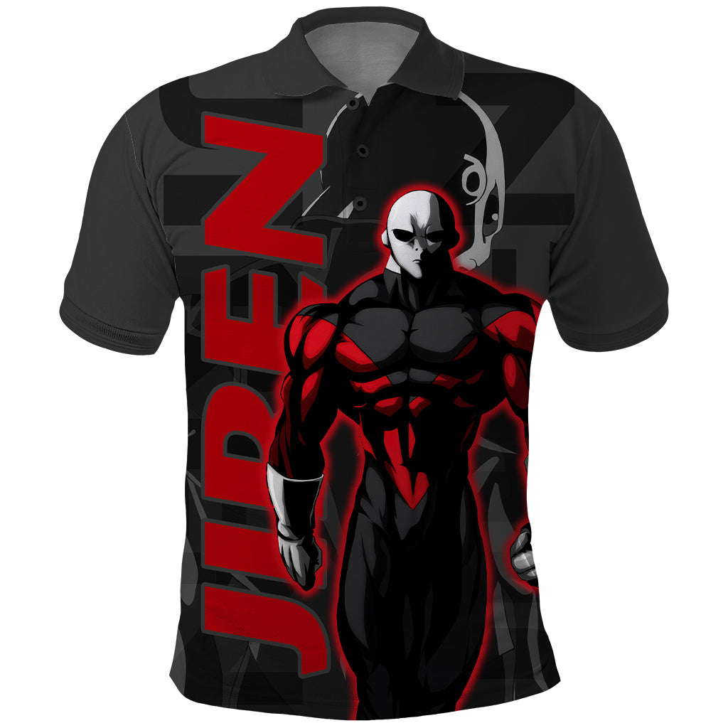 Jiren Dragon Ball Polo Shirt Anime Mix Text Pattern Abstract Style