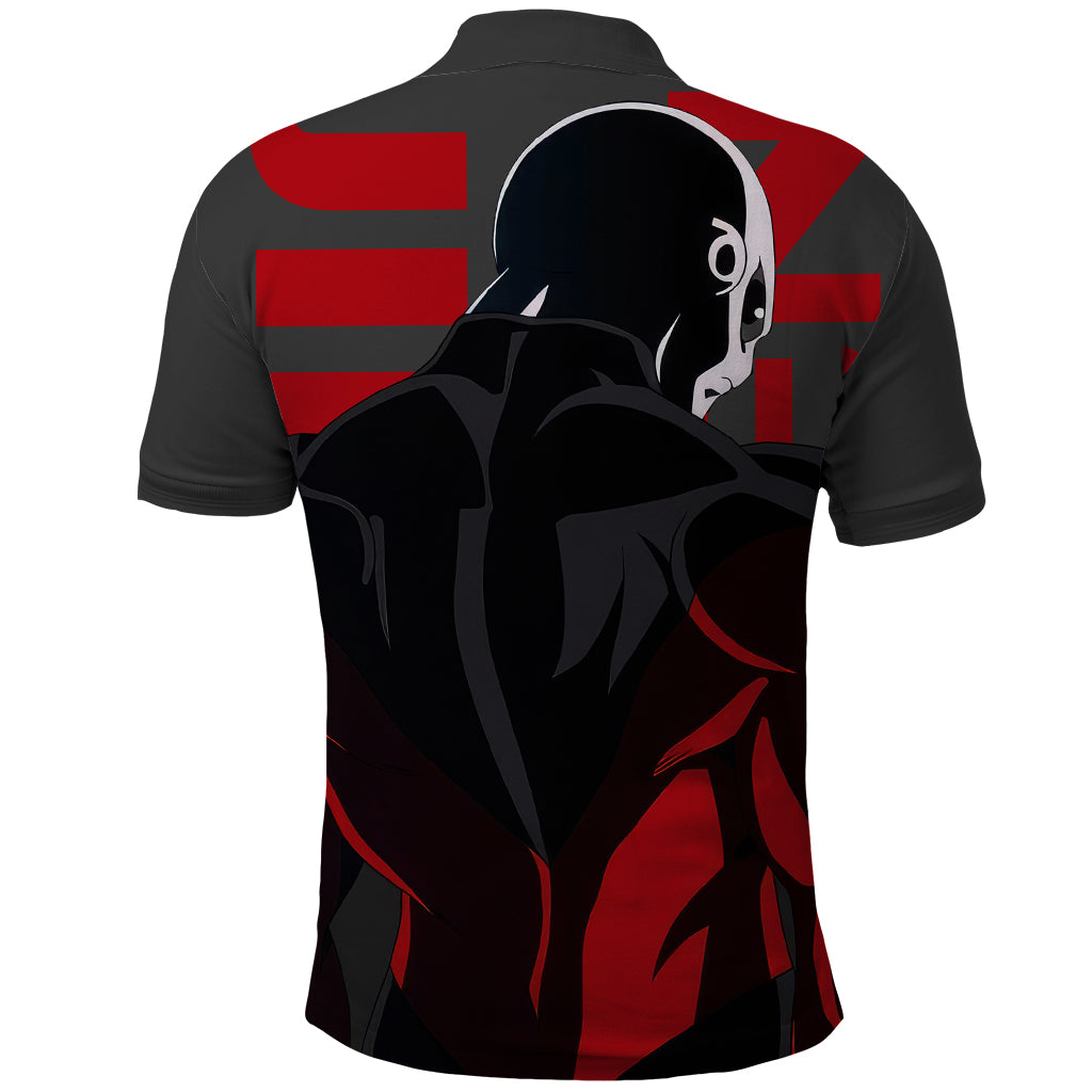Jiren Dragon Ball Polo Shirt Anime Mix Text Pattern Abstract Style