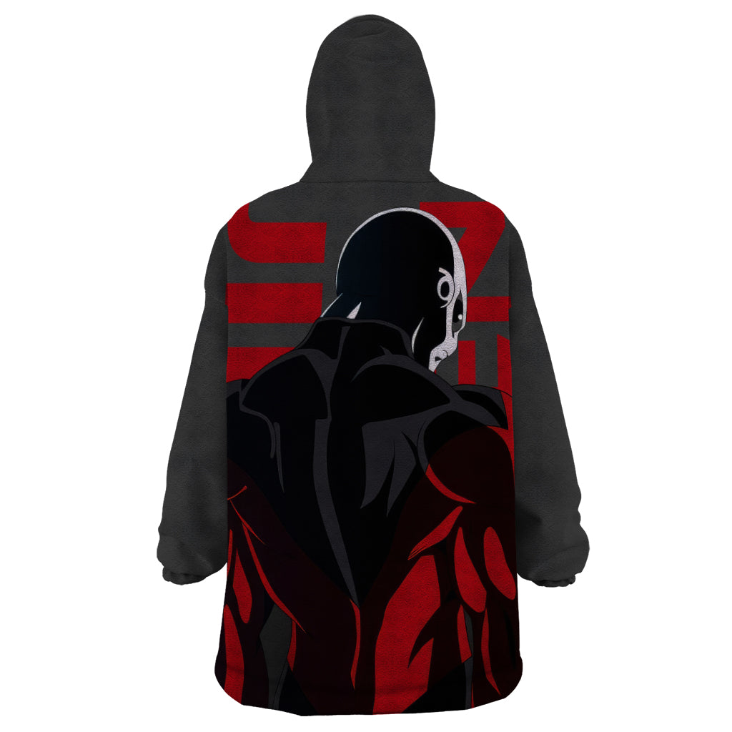 Jiren Dragon Ball Wearable Blanket Hoodie Anime Mix Text Pattern Abstract Style