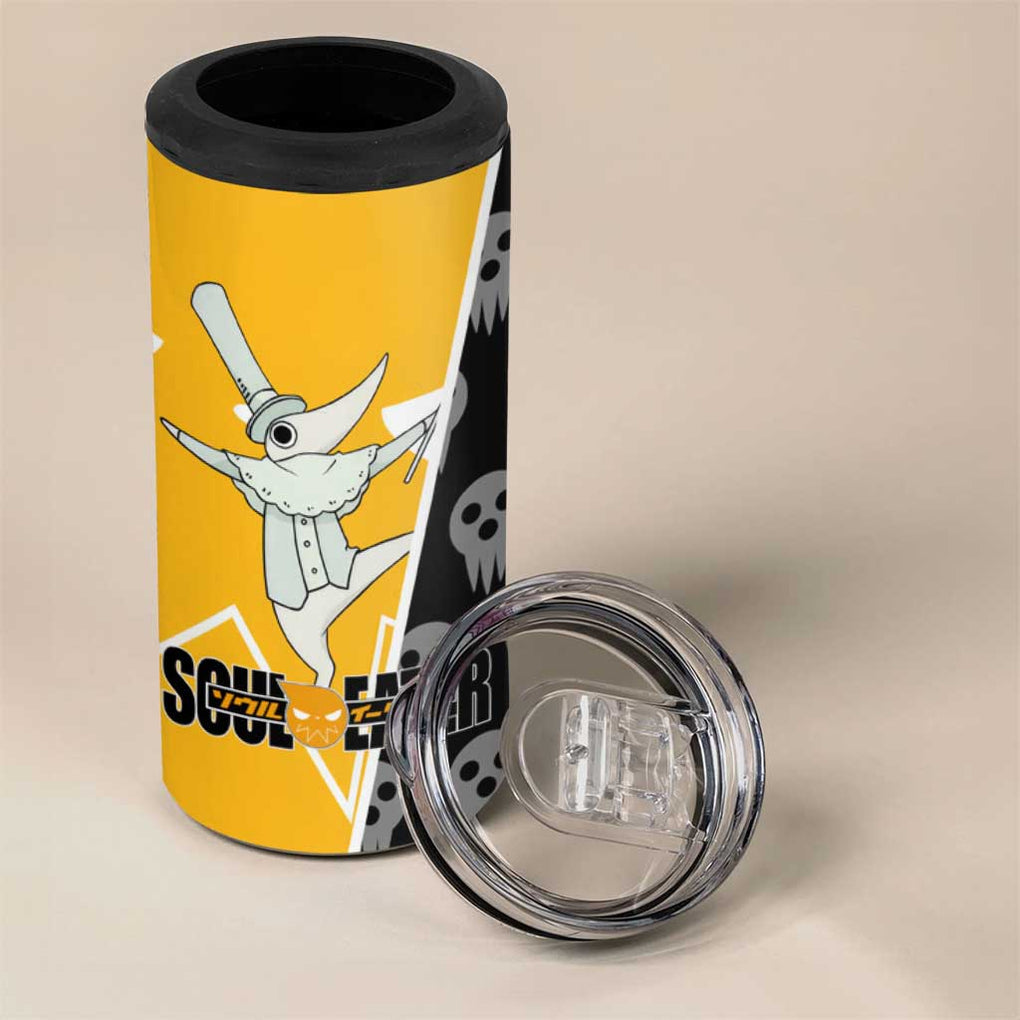 Excalibur Soul Eater 4 in 1 Can Cooler Tumbler Anime Art Mix With Skull Pattern Style