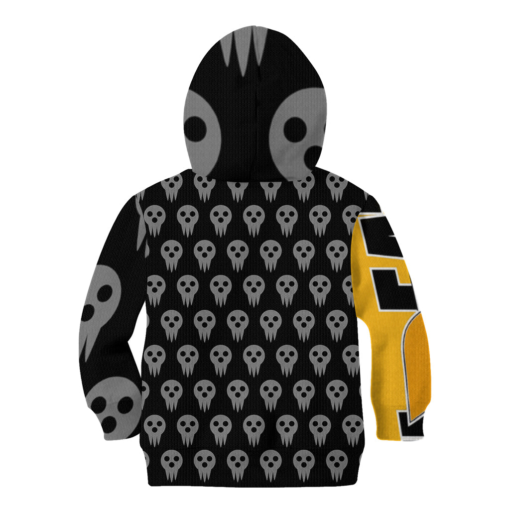 Death the Kid Soul Eater Kid Hoodie Anime Art Mix With Skull Pattern Style