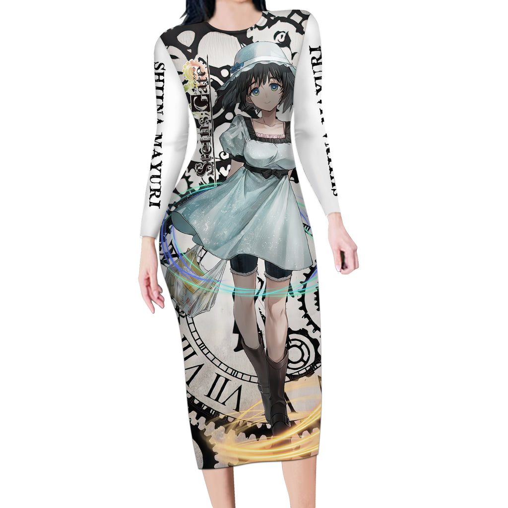 Shiina Mayuri - Steins Gate Long Sleeve Bodycon Dress Anime Style