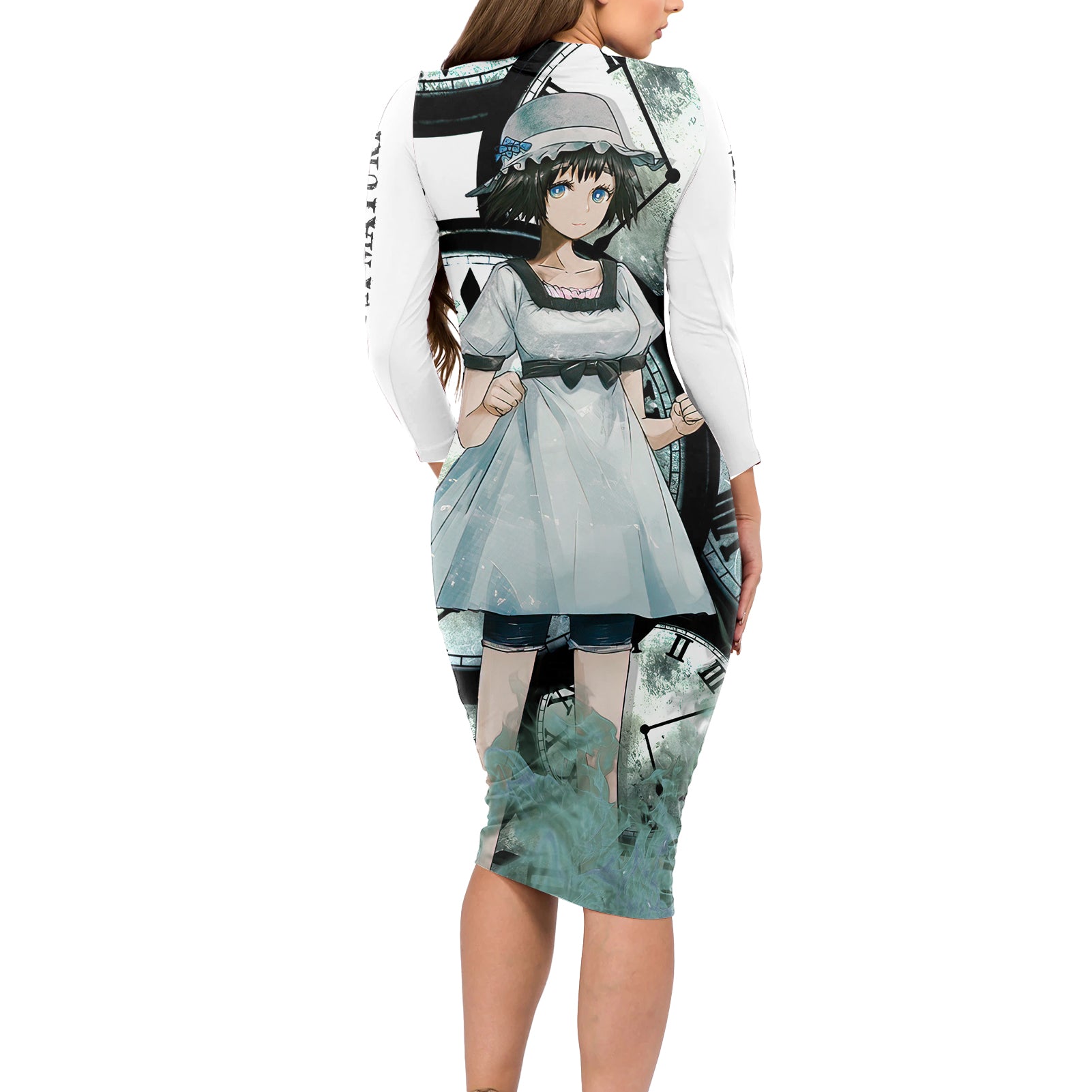 Shiina Mayuri - Steins Gate Long Sleeve Bodycon Dress Anime Style