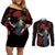 Bebop - Cowboy Bebop Couples Matching Off Shoulder Short Dress and Long Sleeve Button Shirt Anime Mix Manga Style