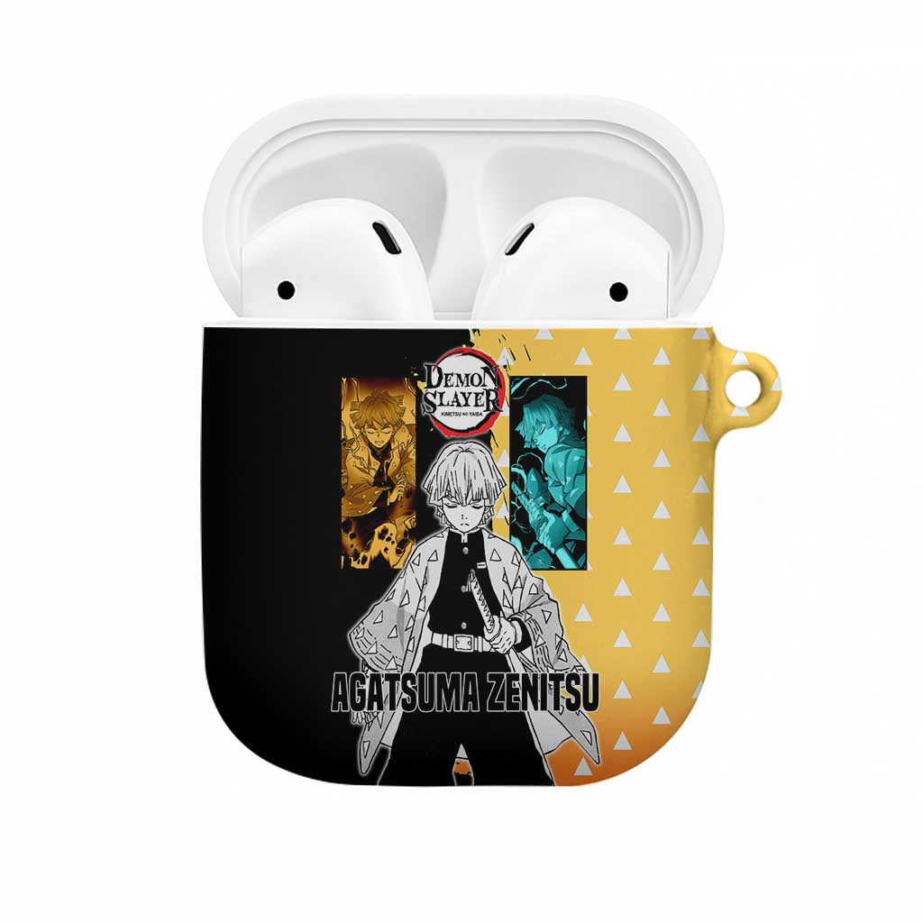 Zenitsu Agatsuma from Demon Slayer AirPods Case with Yellow Lightning Kimono and Thunder Effects Design - The Mazicc