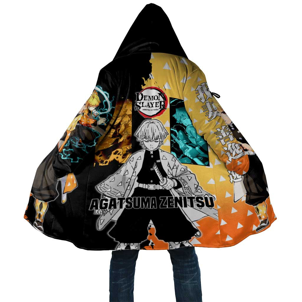 Zenitsu Agatsuma from Demon Slayer Cloak with Yellow Lightning Kimono and Thunder Effects Design - The Mazicc